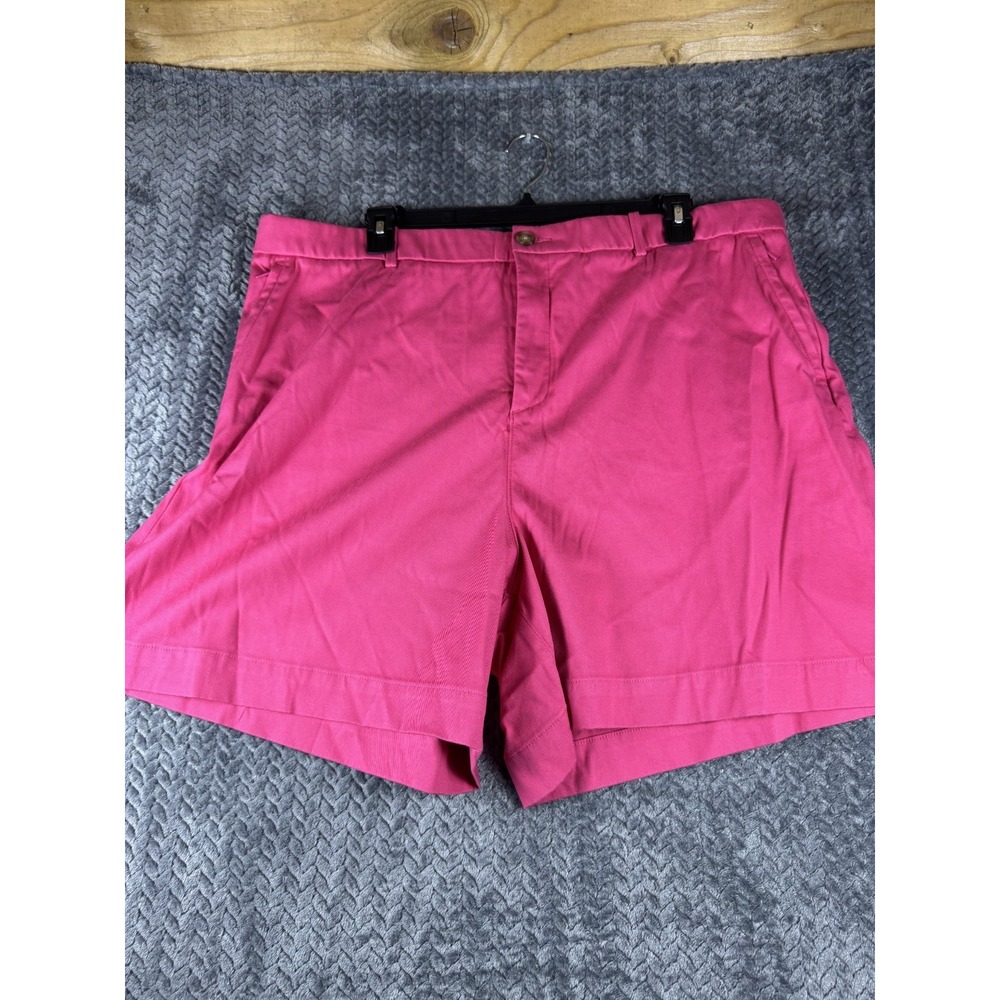 Spanx Chino Shorts Womens 3X Hot Pink Twill Comfort Stretch Casual 6in Inseam